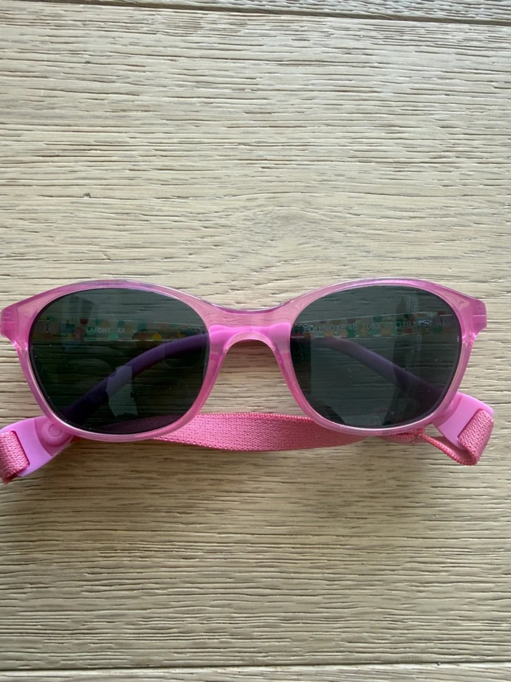 Lafont Equinoxe Pink Kids Sunglasses with strap - Polka Dot arms - French Made